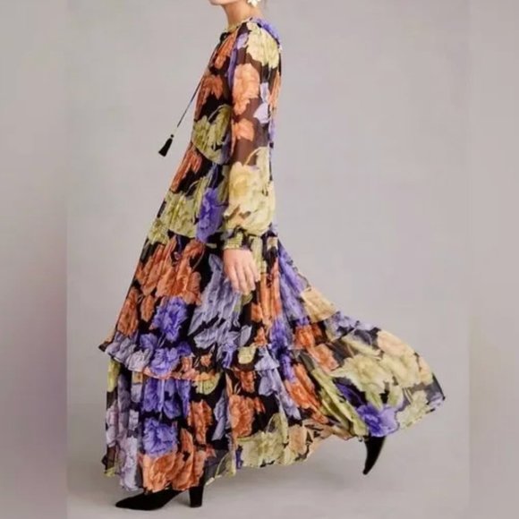 Anthropologie Dresses & Skirts - NWT Anthropologie THE MARAIS PRINTED CHIFFON MAXI DRESS